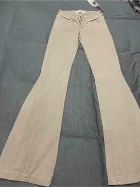 Vintage Fornarina Low Rise Beige Tan Flare Jeans Size 25 NWT